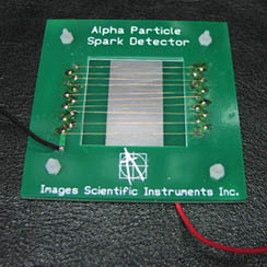 alpha particle spark detector