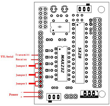 Drawing forback of CMU camera showing electrical connections