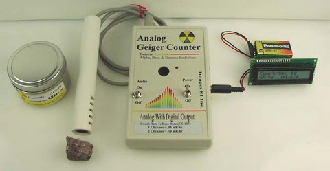 The DMAD Expansion Module Set up with an Images Geiger Counter