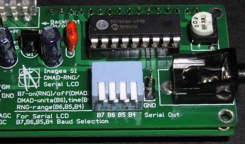 A close-up image of the selector swiches that change functions on the DMAD Expansion Module