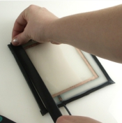 Figure 19 - Wrap Tape Around Glass to Cover from Edge to Copper