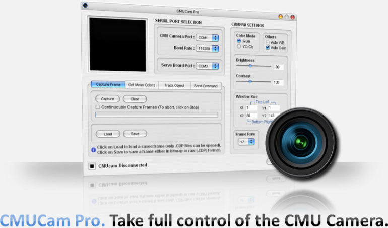 CMUCam Pro. Take full control of the CMU Camera.