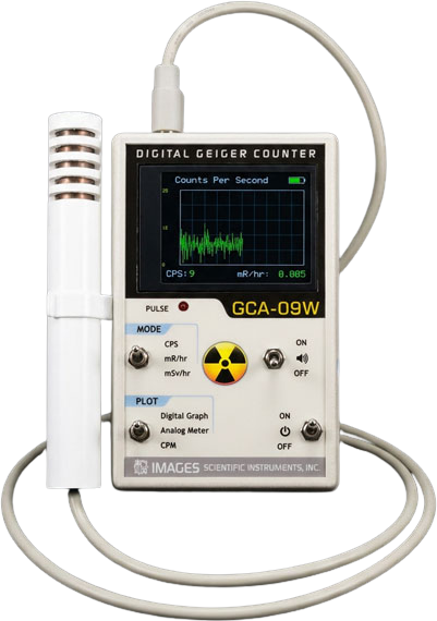 GCA-09W Digital Geiger Counter Front View