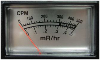 analog Geiger counter meter