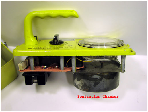 Open CDV-715 showing ionization chamber