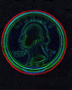 Kirlian US Quarter Print