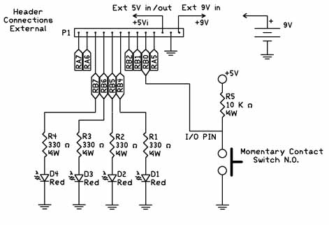 binary counting circuit with switch