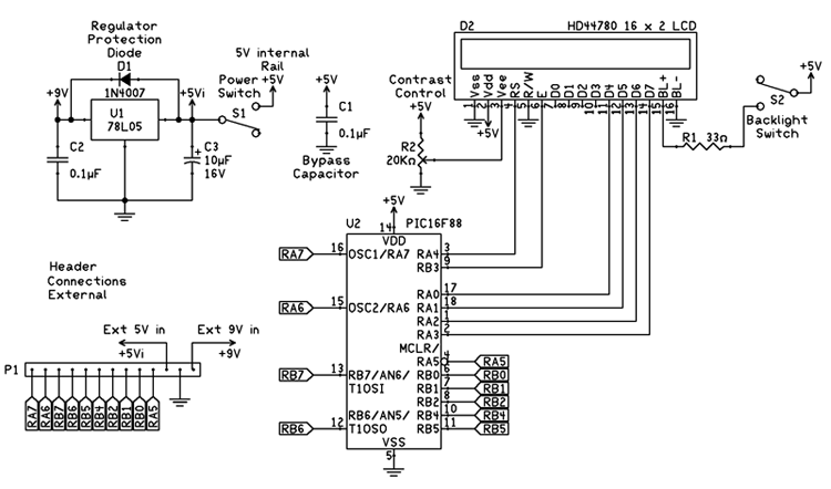 16f88 experimenter's board