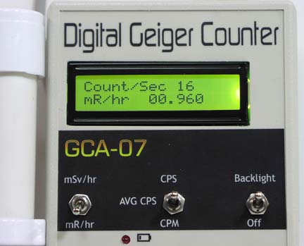 Geiger Counter Readings Chart