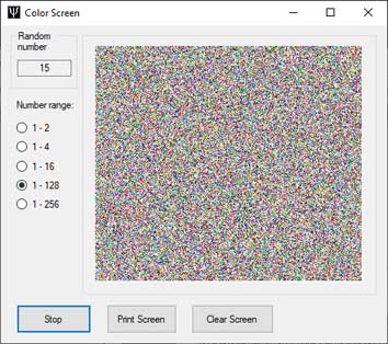 Color Screen Program Screenshot 1-128 bit