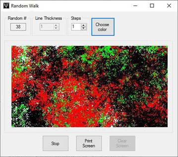 Random Walk Program Screenshot
