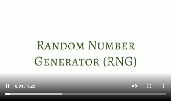 Random Number Generator Video