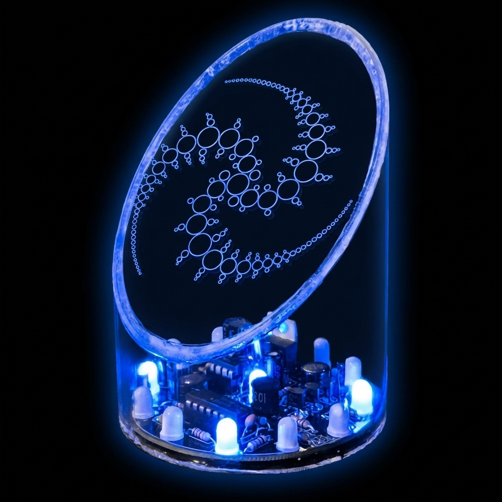 UFO Detector with Blue LEDs – transparent acrylic housing