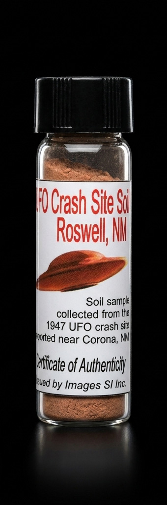 Roswell Soil Sample Vial — Authentic Red Soil from the 1947 UFO Crash Site